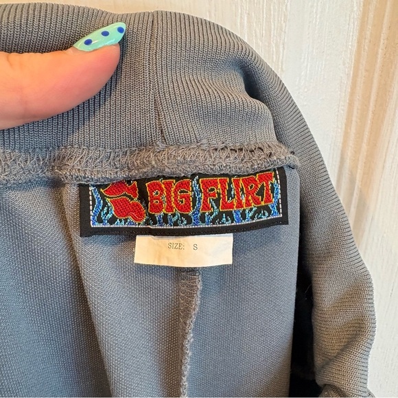 Vintage Y2K Big Flirt Gray And Baby Blue Cargo Track Pants - Size Small - Picture 8 of 10